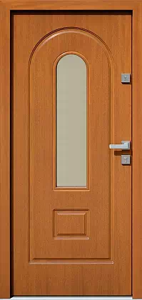 Drzwi zewnętrzne drewniane - 571S1 złoty dąb