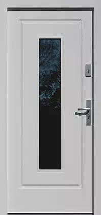 Drzwi zewnętrzne drewniane 572S2 biale