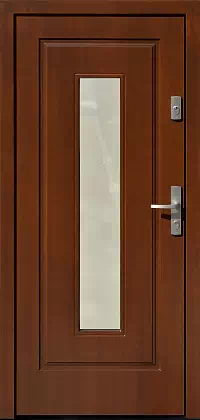 Drzwi zewnętrzne drewniane 572S2 teak