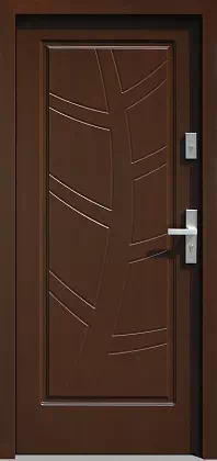Drzwi zewnętrzne drewniane 582,1 ciemny orzech
