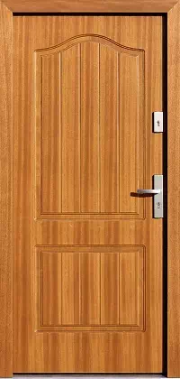 Drzwi drewniane zewnętrzne do domu wzór 583,2 w kolorze jasny dąb.