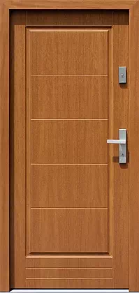 Drzwi drewniane zewnętrzne do domu 588,2 w kolorze jasny dąb.