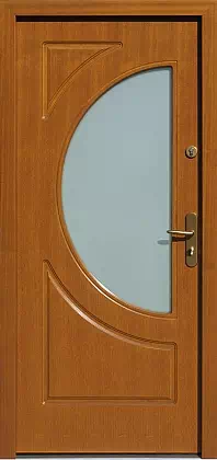 Drzwi zewnętrzne drewniane 589S1 złoty dąb 2
