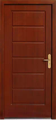 Drzwi zewnętrzne drewniane 594 mahoń