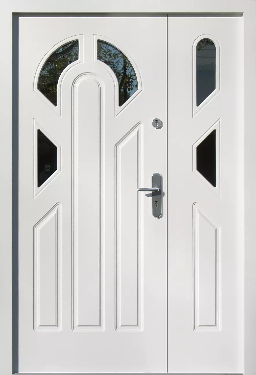 Klasyczne dwuskrzydłowe drzwi zewnętrzne 903,3 białe