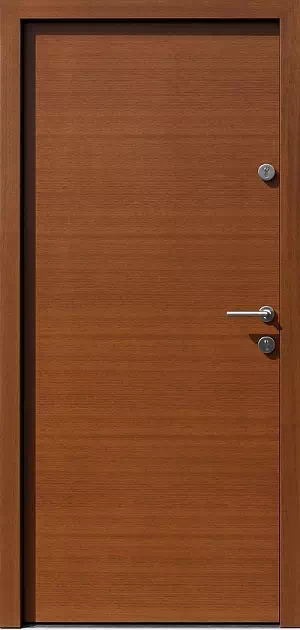 Drzwi zewnętrzne nowoczesne do domu 500B w kolorze złoty dąb.