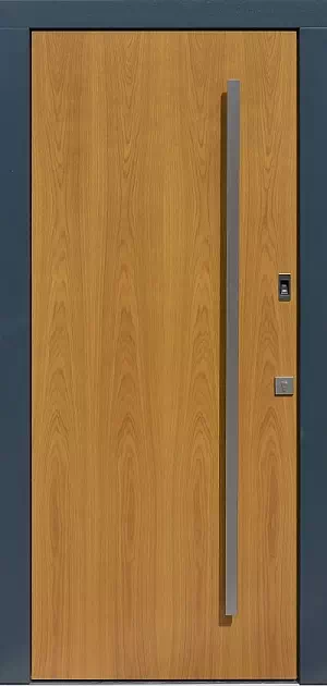 Drzwi zewnętrzne nowoczesne do domu 500C w kolorze jasny dąb + antracyt.