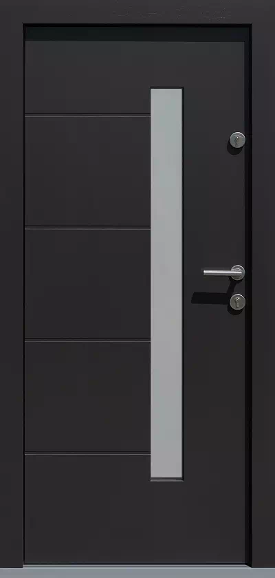 Drzwi zewnętrzne nowoczesne 417,12 czarne