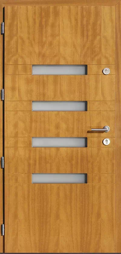 Drzwi zewnętrzne nowoczesne 422,11 złoty dąb