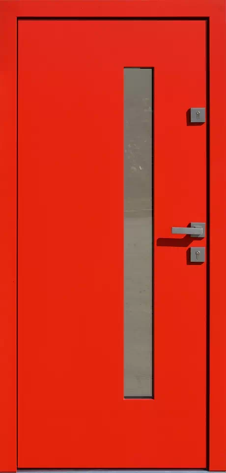 Drzwi zewnętrzne nowoczesne 427,14 czerwone
