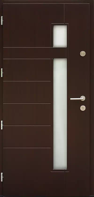 Drzwi zewnętrzne nowoczesne 437,11 dąb bagienny