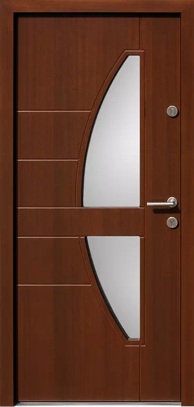 Drzwi zewnętrzne nowoczesne 445,11 orzech