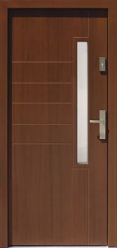 Drzwi zewnętrzne nowoczesne 450,1 orzech