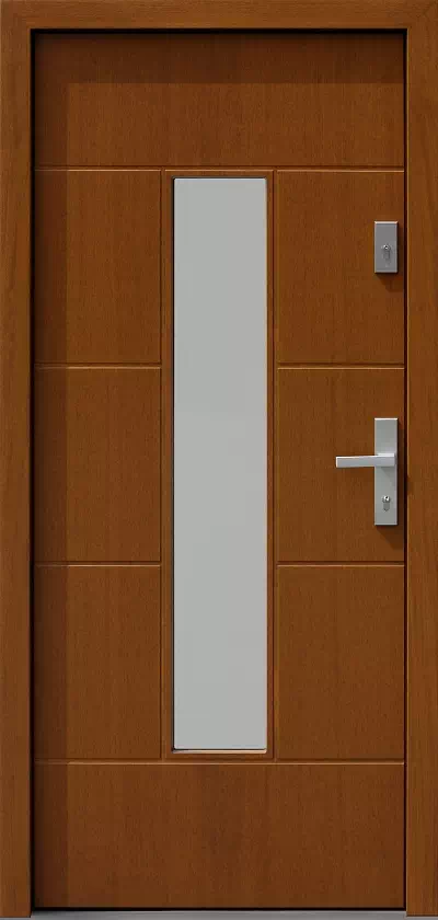 Drzwi zewnętrzne nowoczesne 466,4 dąb średni