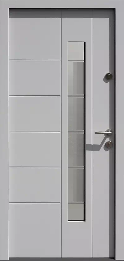 Drzwi zewnętrzne nowoczesne 471,11+ds3 białe