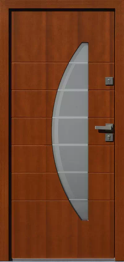 Drzwi zewnętrzne nowoczesne 477,1+ds1 teak