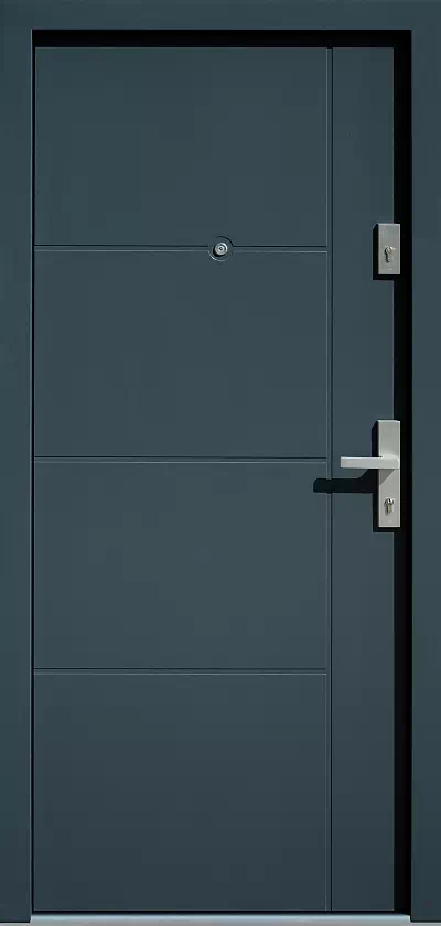 Drzwi zewnętrzne nowoczesne 490,14B antracytowe
