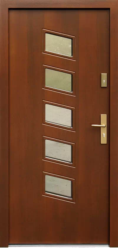 Drzwi zewnętrzne nowoczesne 605,6 orzech