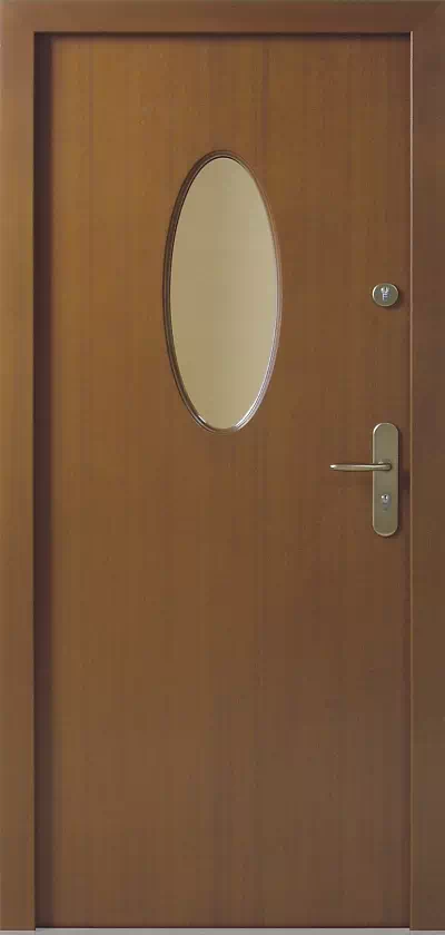 Drzwi zewnętrzne nowoczesne 606,3B złoty dąb