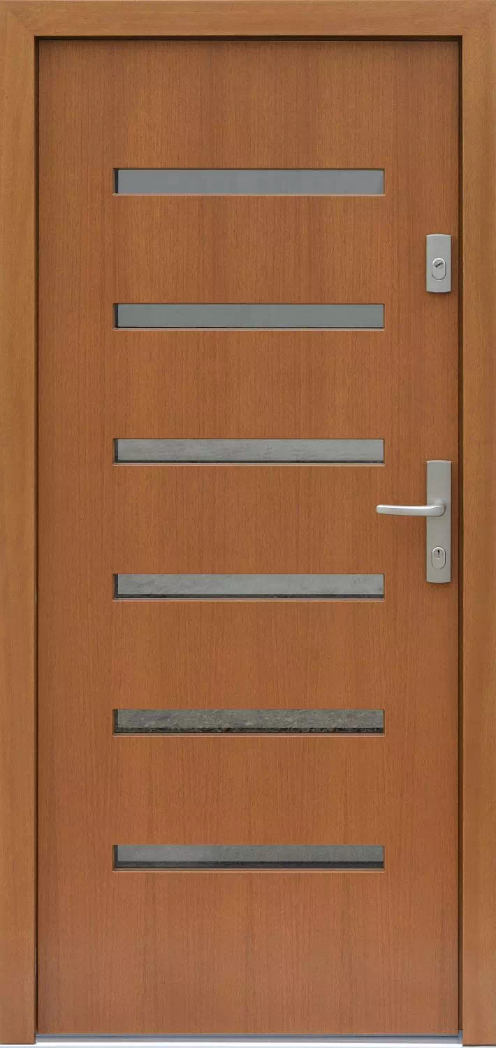 Drzwi zewnętrzne nowoczesne 611,1 złoty dąb