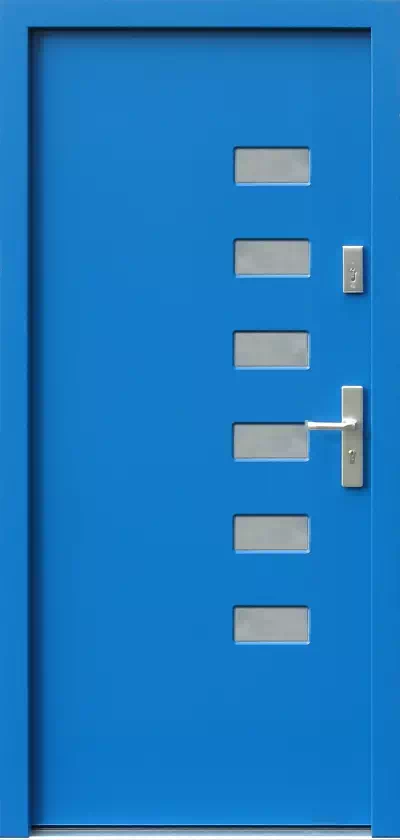Drzwi zewnętrzne nowoczesne 612,2 niebieskie