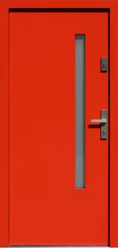 Drzwi zewnętrzne nowoczesne 625,1 czerwone