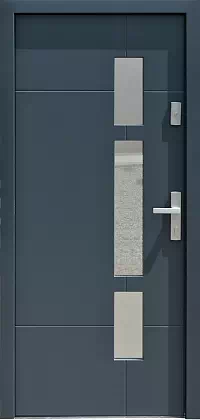 Drzwi zewnętrzne nowoczesne 411,1 antracyt