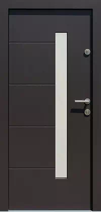 Drzwi zewnętrzne nowoczesne do domu wzór 417,12 w kolorze czarne.
