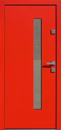 Drzwi zewnętrzne nowoczesne do domu 427,14 w kolorze czerwone.