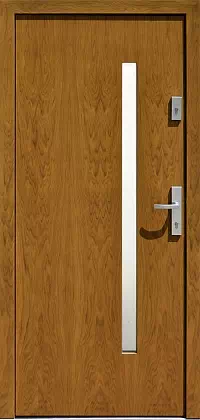 Drzwi zewnętrzne nowoczesne do domu wzór 427,15 w kolorze złoty dąb.