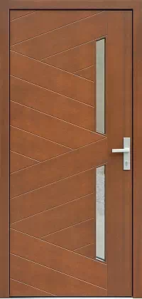Drzwi zewnętrzne nowoczesne do domu 430,16 w kolorze orzech.