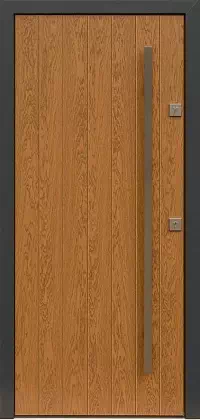 Drzwi zewnętrzne nowoczesne do domu wzór 431,20 w kolorze złoty dab + antracyt.