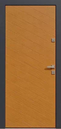 Drzwi zewnętrzne nowoczesne do domu wzór 432,1 w kolorze złoty dab + antracyt.
