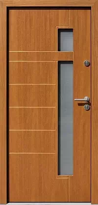 Drzwi zewnętrzne nowoczesne do domu 437,12 w kolorze złoty dąb.