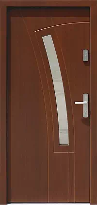 Drzwi zewnętrzne nowoczesne - 438,11 orzech