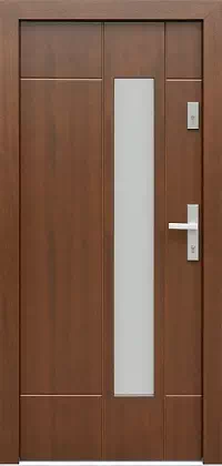 Drzwi zewnętrzne nowoczesne do domu 439,12 w kolorze orzech.