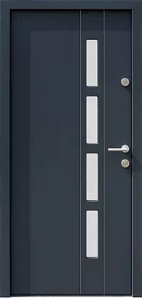 Drzwi zewnętrzne nowoczesne do domu wzór 444,21 w kolorze antracytowe.