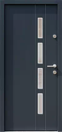 Drzwi zewnętrzne nowoczesne do domu 444,21+ds4 w kolorze antracytowe.