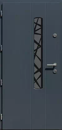 Drzwi zewnętrzne nowoczesne do domu 446,21+ds1 w kolorze szare.