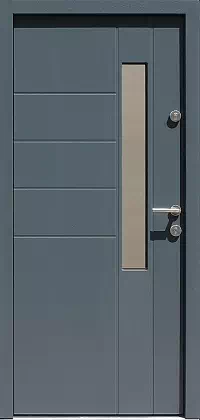 Drzwi zewnętrzne nowoczesne do domu 448,1 w kolorze szare.