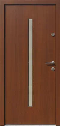 Drzwi zewnętrzne nowoczesne do domu 454,11 w kolorze orzech.
