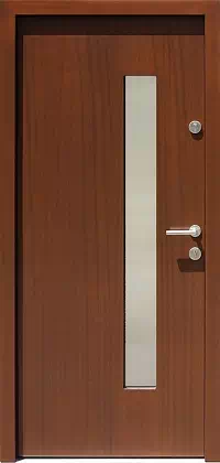 Drzwi zewnętrzne nowoczesne do domu 454,13 w kolorze orzech.
