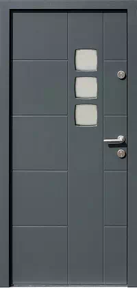 Drzwi zewnętrzne nowoczesne do domu 455,11 w kolorze antracyt.