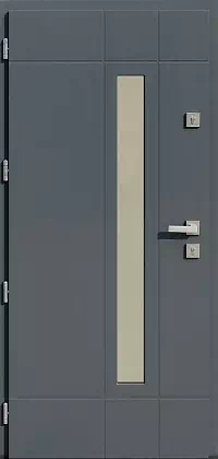 Drzwi zewnętrzne nowoczesne do domu 456,11 w kolorze antracyt.
