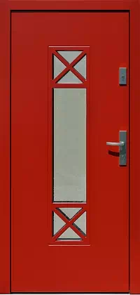 Drzwi zewnętrzne nowoczesne 461,1 czerwone