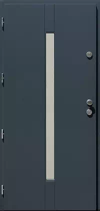 Drzwi zewnętrzne nowoczesne do domu 464,12 w kolorze antracyt.