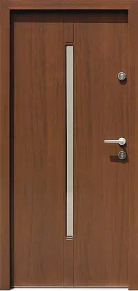 Drzwi zewnętrzne nowoczesne do domu wzór 464,13 w kolorze orzech.