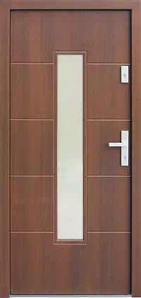 Drzwi zewnętrzne nowoczesne do domu 466,3 w kolorze tiama.