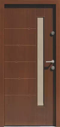 Drzwi zewnętrzne nowoczesne do domu 469,2 w kolorze orzech.