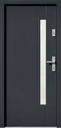 Drzwi zewnętrzne nowoczesne do domu wzór 474,1 w kolorze antracyt.